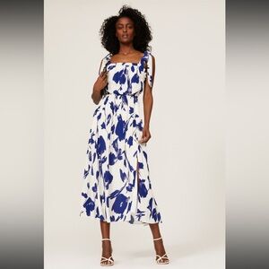 Jason Wu Blue Floral Tie Strap Sundress size 2 EUC